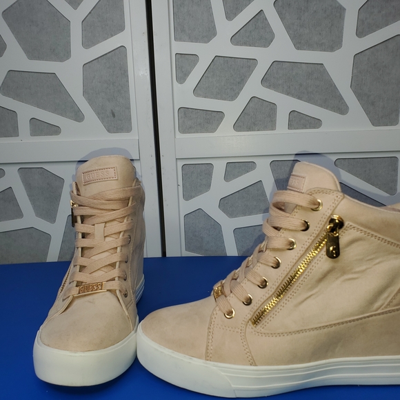 Women's Pink High-Top Sneakers - Picture 2 of 6